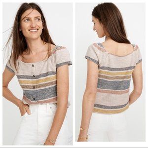 Madewell Texture & Thread Button-Front Top XXS